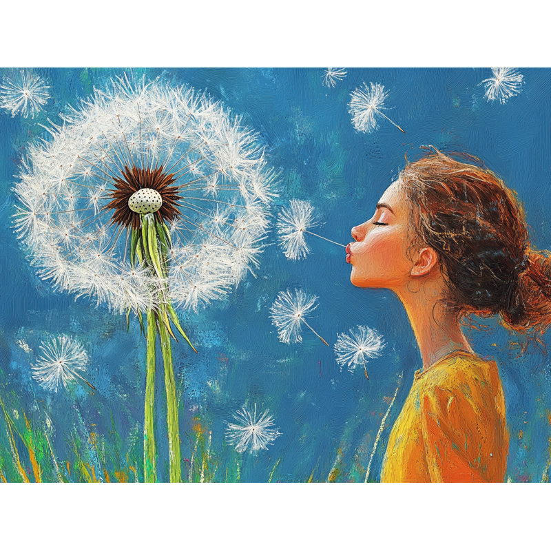 «Dandelion Wish», art mural sur toile tendue, H 36 po x l 48 po x P 1,5 po