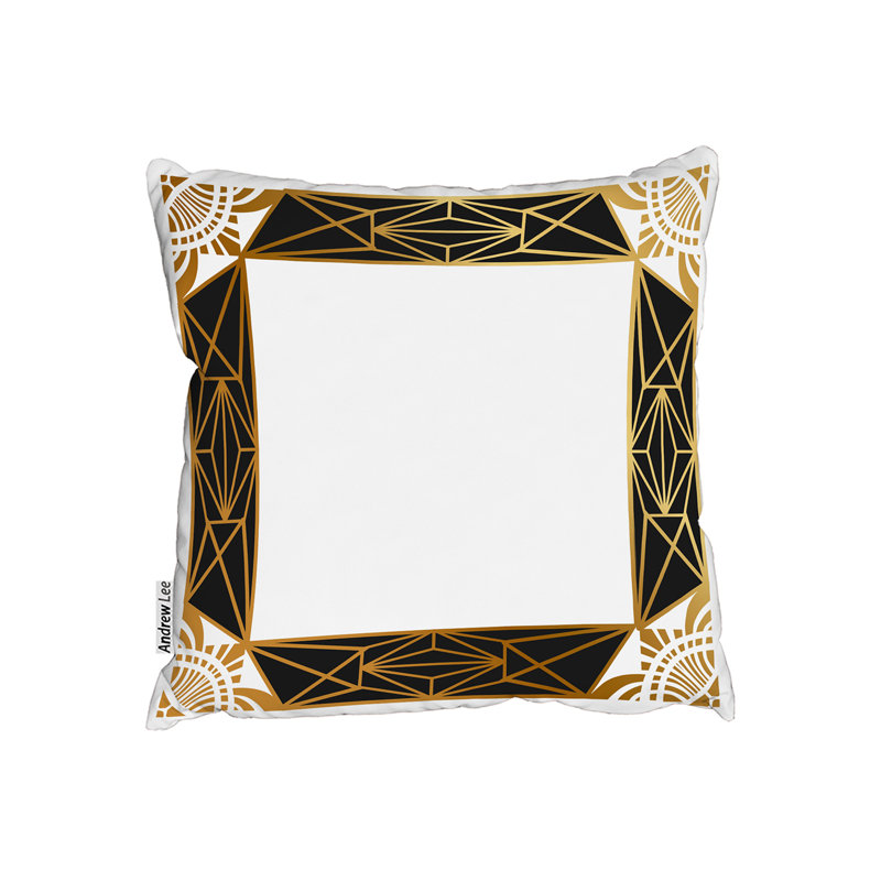 Art Deco Border Cushion Cover, 45cm x 45cm