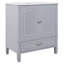 Meuble-lavabo de 30 po avec lavabo style rétro, espace de rangement multifonctionnel, tablette de porte, porte à fermeture en douceur, -109906689