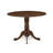 3 Piece Dining Room Table Set Contains a Round Kitchen Table with Dropleaf and 2 Parson Chairs, Antique Walnut-78340562-78340584