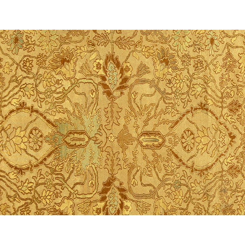 Tapis brun rouille noué à la main de haute qualité