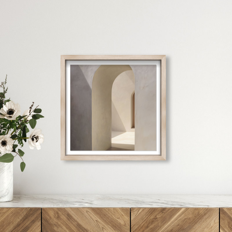 Desert Modernism I Print by Oliver Gal, 17.5" H x 17.5" W, Natural Oak Shadowbox