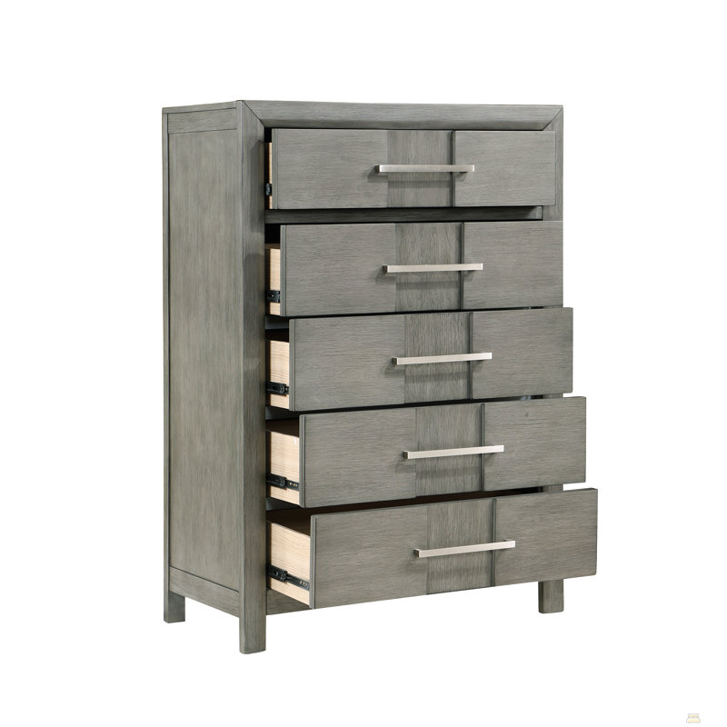 Commode 5 tiroirs en bois