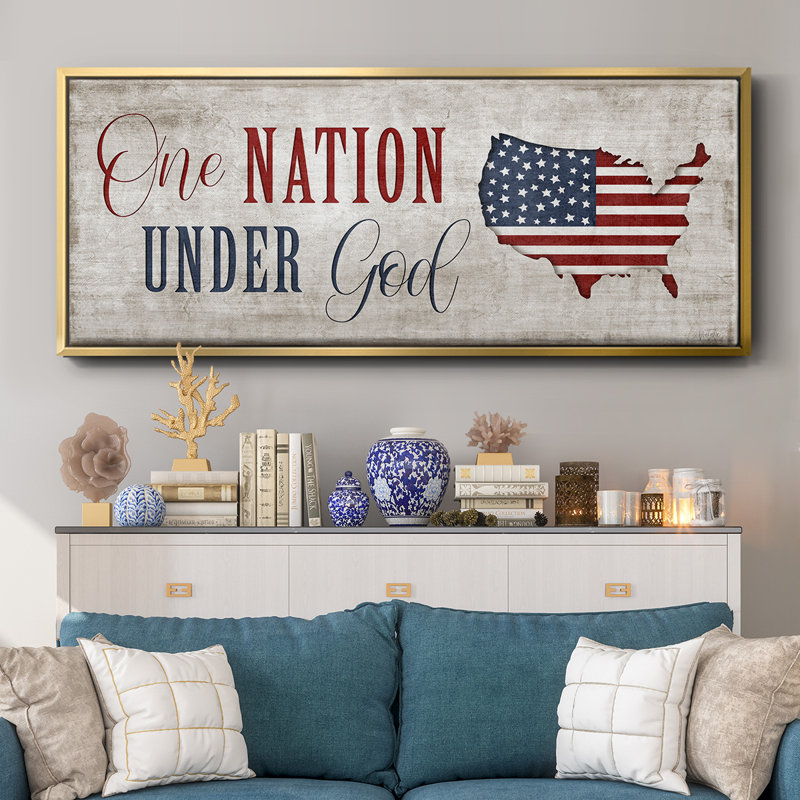 One Nation Under God- Framed Canvas