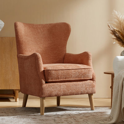 Ebbert 28.5" W Boucle Wingback Armchair