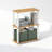 Turn-S-Tube 3-Tier Multipurpose Bookcase, Shelf Display Rack with Square Tube, Beech/White