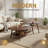 Spacious And Smooth Tabletop Coffee Table Set With Thickened Angled Legs For Safety And Stability, Perfect For Living Rooms Or Bedrooms.-1354776559
