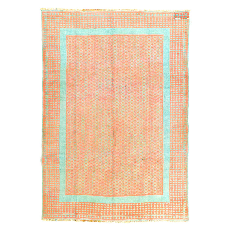 Tapis réversible en coton tissé à la main 7 pi x 10 pi 4 po