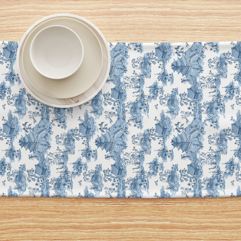 Floral 187 Cotton Table Runners, 90" x 16"