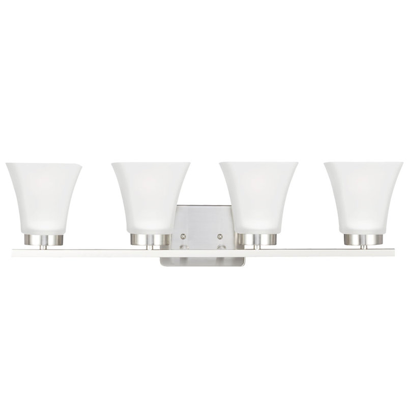 Bayfield Four Light Wall / Bath from Generation Lighting , Brushed Nickel, No