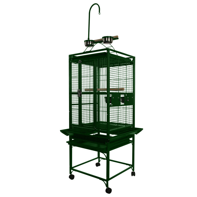 18"x18" Play Top Cage, Green