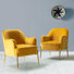 Chaise contemporaine Cleo de 26 po de largeur avec accoudoirs encastrés