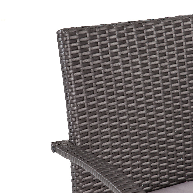 Chaise de salle à manger en osier CORDOBA KD PE [ensemble de 2 pièces], Gris
