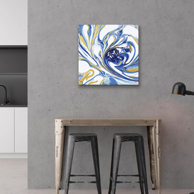«Bleu psychédélique 1» par Danhui Nai, art mural en verre acrylique