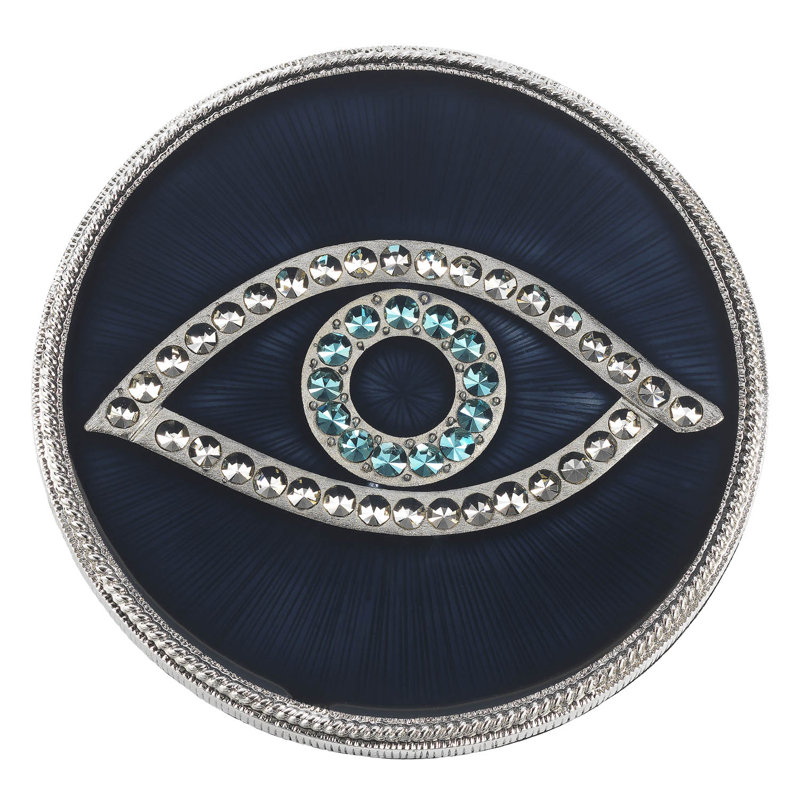 Evil Eye Pewter Round Coaster