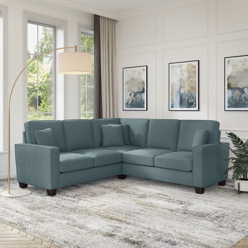 Alitza Upholstered L-Shaped Sectional Symmetrical, Beige, 35.74" H x 87" W x 87" D