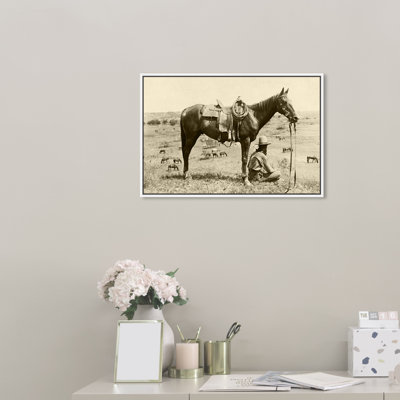 " Animals Cowboy IV, Cabin / Lodge Brown " by Oliver Gal