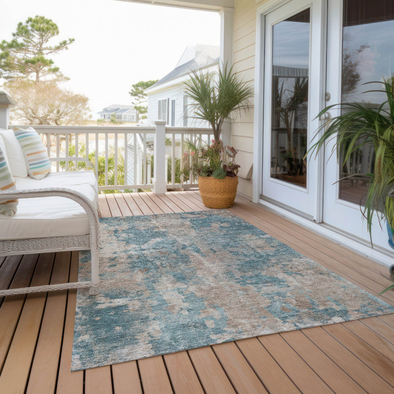 Royalton Washable Abstract Indoor / Outdoor Rug, Rectangle 8' x 10'