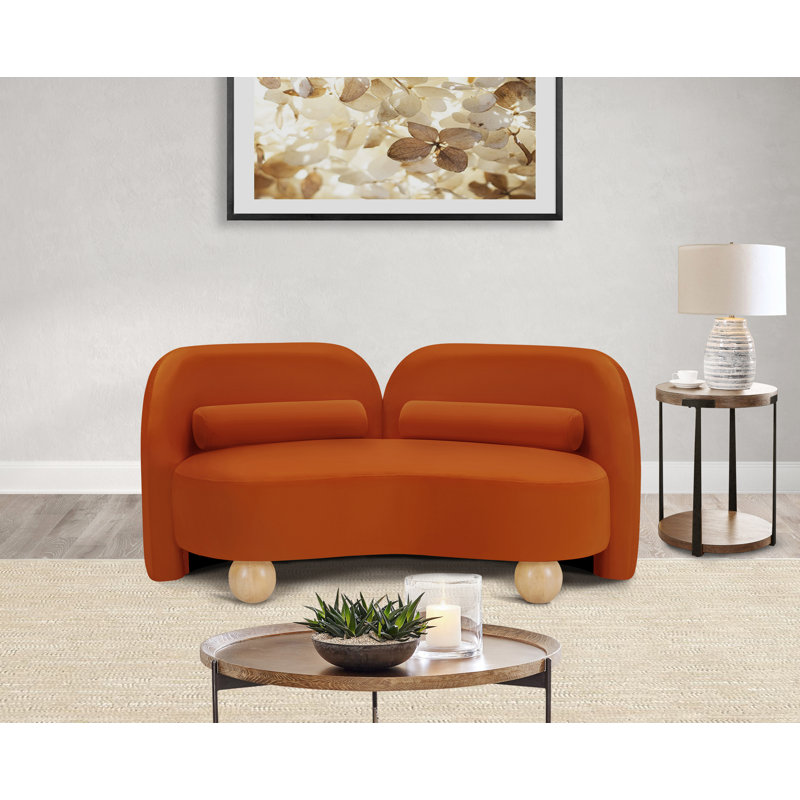 Manso Upholstered Loveseat, Cognac