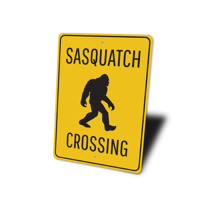Panneau en aluminium Sasquatch Crossing, H 14 po x l 10 po x P 0,04 po