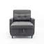 Fauteuil-lit convertible 3 en 1 de 34,26 po avec ports USB, dossier réglable, porte-gobelets et poches de rangement