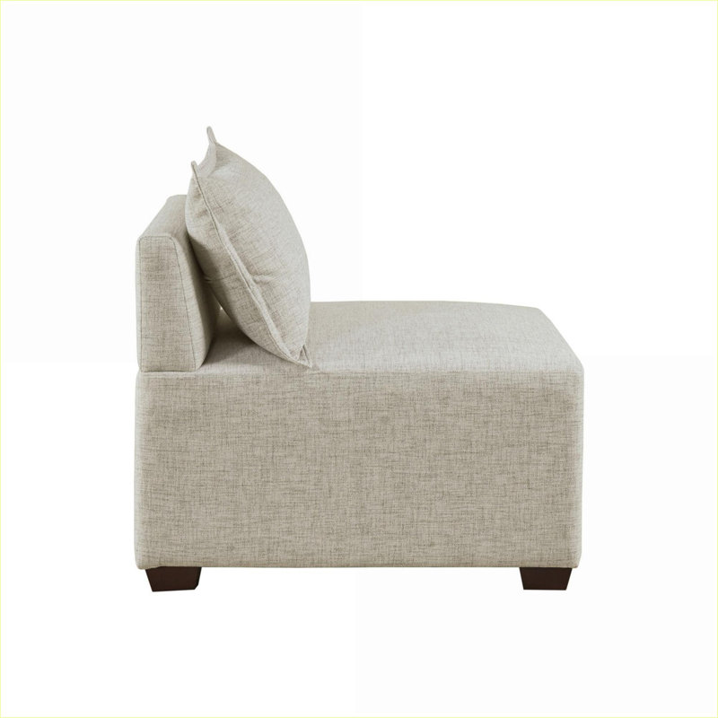 Modular Sofas Armless Chair, Modern Casual Dark Espresso Legs | Polyester | Standard