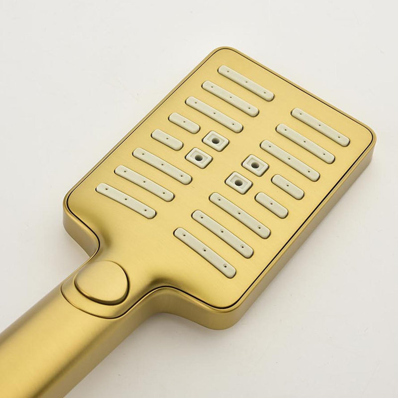 2-Spray 9.84 In. Wall Mount Dual Fixed And Handheld Shower Head 2.2 GPM With Body-Sprays, Brushed Gold