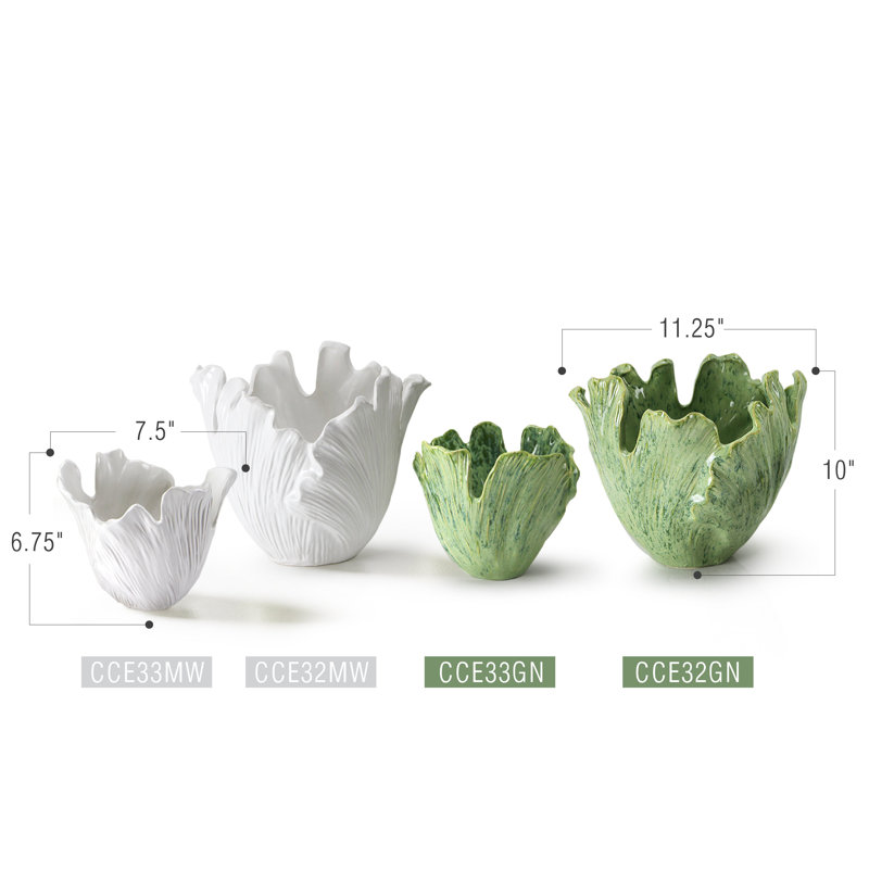 Iceberg Elegance Vase, Green