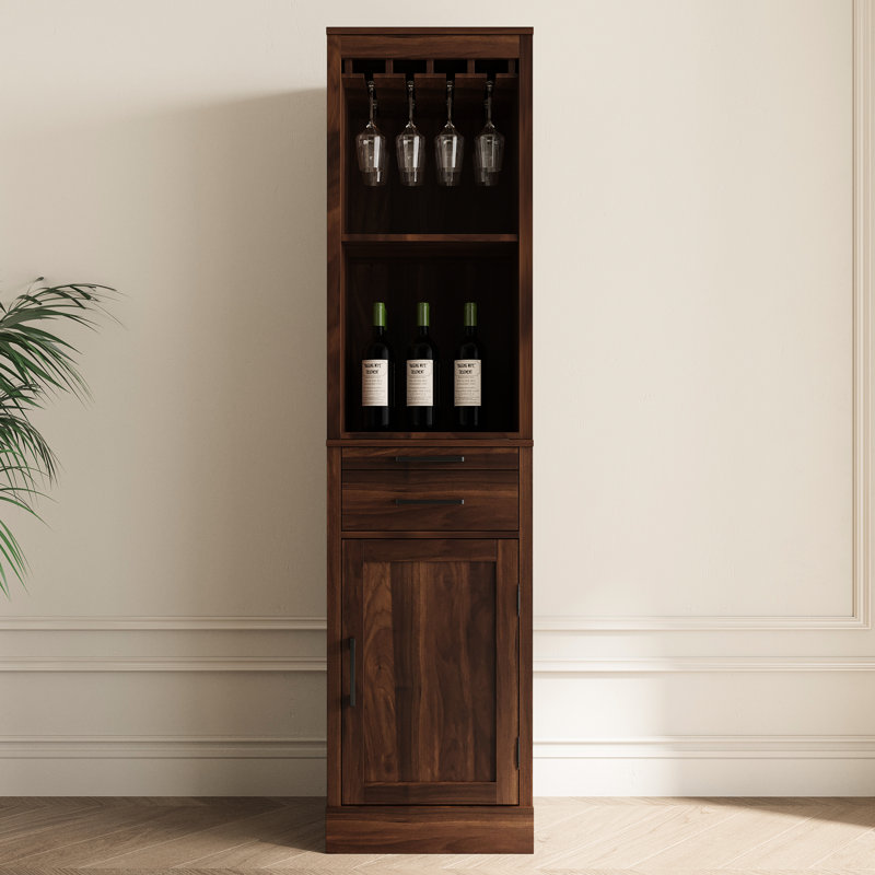 Armoire de salle à manger modulaire en noyer brun avec - créer une atmosphère chaleureuse