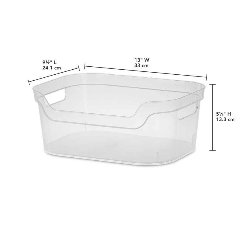 Sterilite Medium Open Bin, Storage Container with Handles to Organize ...
