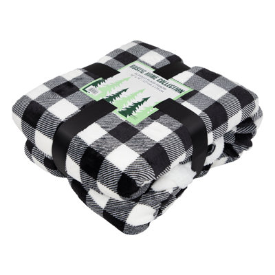 Arkwright Reversible Warm Flannel Plush and Fluffy Sherpa 50x70 Throw Blanket