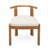  Outdoor Dining Set 7 Piece Solid Acacia Wood Table Armless Chairs Cushioned, Teak Beige