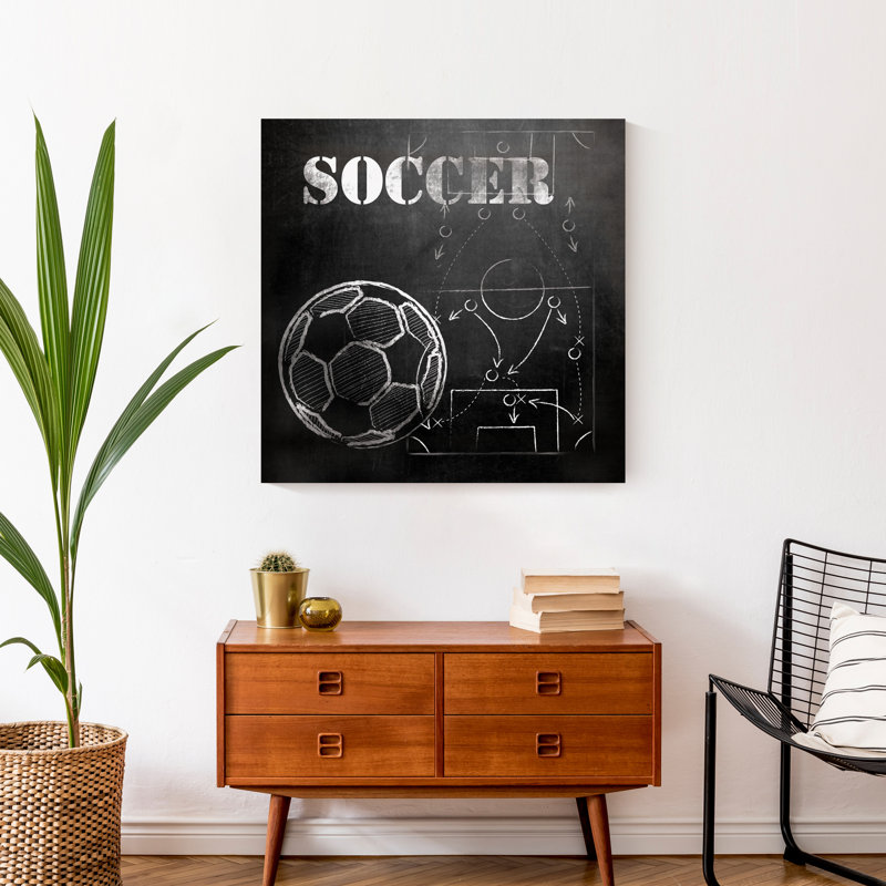 " Soccer Plays ", 24" H x 24" W x 1.25" D