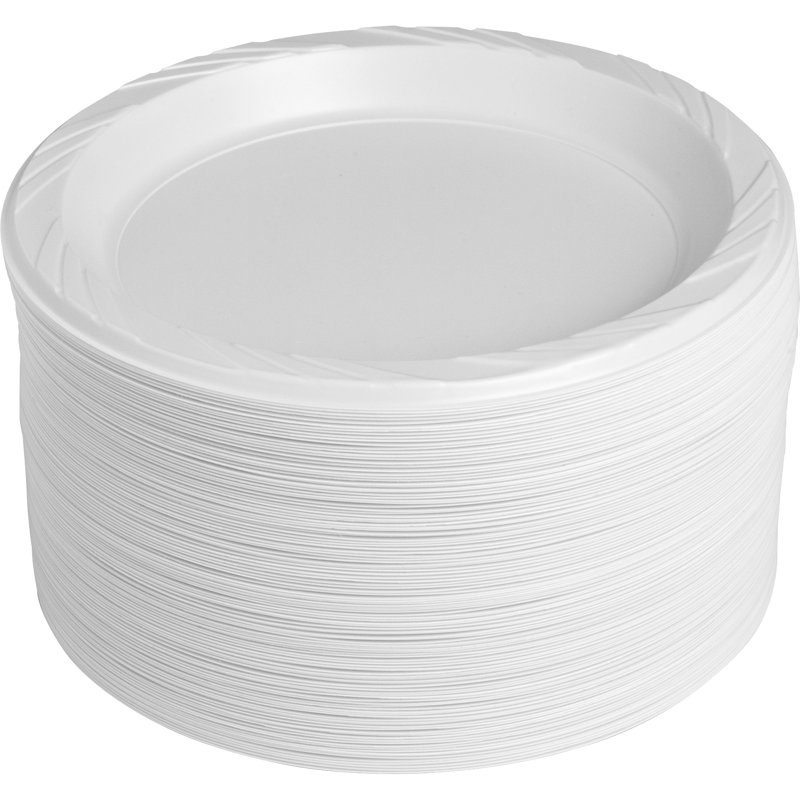 Plaques de plastique réutilisables/jetables, blanc