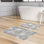 Ensemble de luxueux tapis de bain (2 pièces), 100% polyester, antidérapant, antibactérien | Dimensions: 19,7 po x 23,6 po et 23,6 po x 39,4 po | Tissu ultra-absorbant et facile à nettoyer, lavable à la machine à 86 ° F | Parfait pour la salle de bain ou le spa