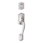 Camelot Exterior Portion Handleset with Single Cylinder Deadbolt (Interior Portion Sold Separately)