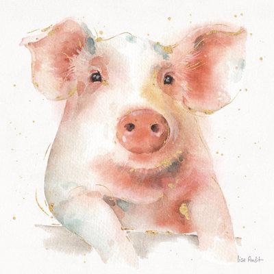«Farm Friends III» par Lisa Audit - peinture sur toile tendue