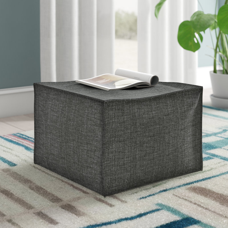 Loft Trinidad Upholstered Pouf, Gray