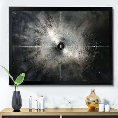 «Music Cymbals Resson Metallic Silver», reproduction d'art sur toile encadrée