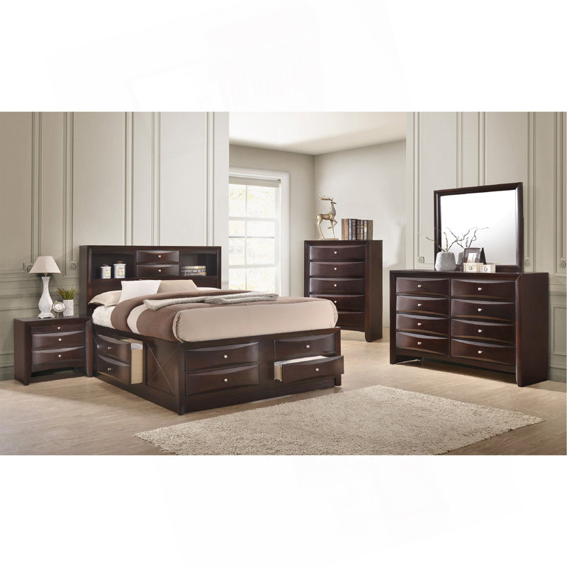 Mobilier de chambre à coucher 1Pc, Cerisier, Grand lit