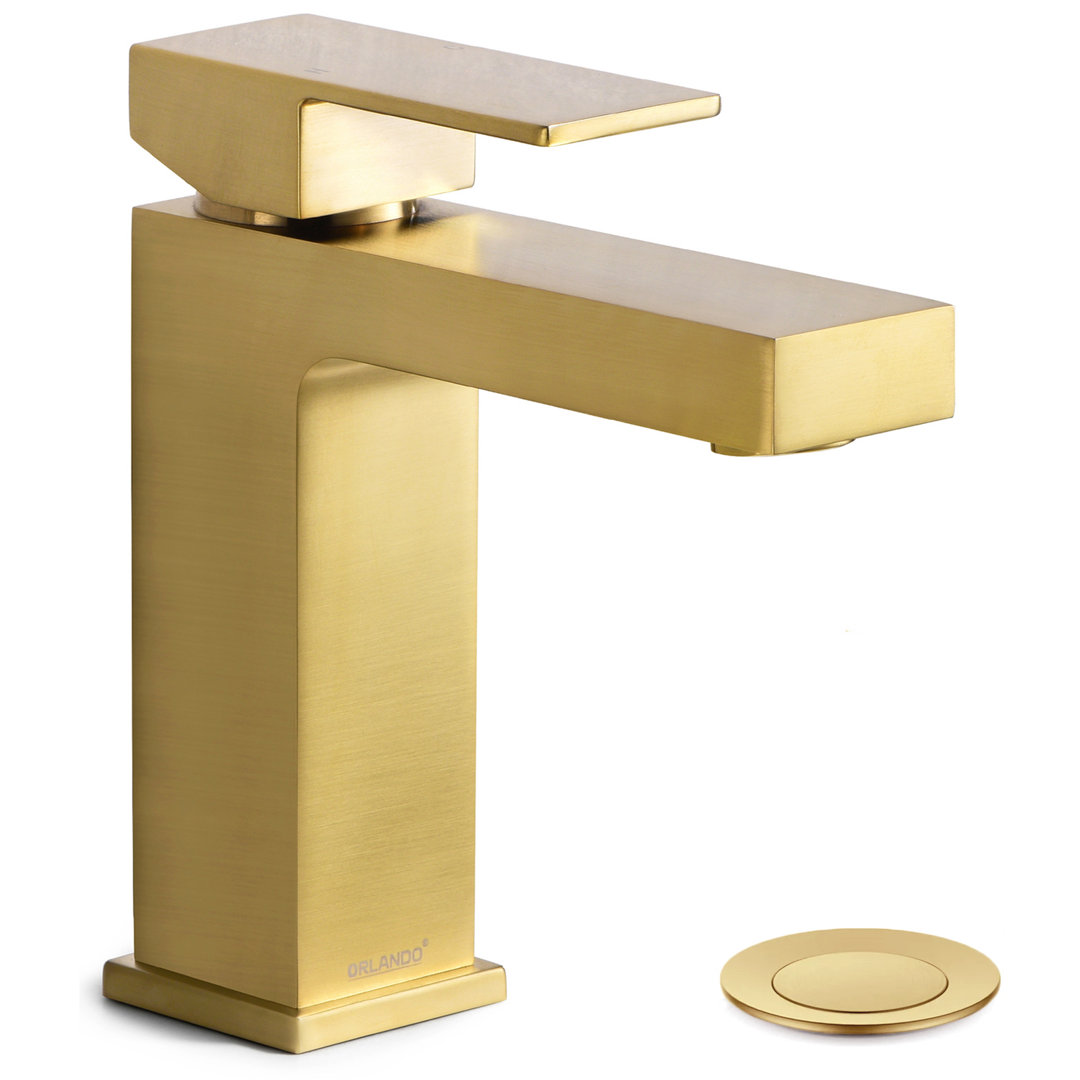 Single Hole Single handle Bathroom Faucet with Drain Assembly ORLANDO 