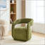 Fauteuil pivotant en chenille avec dossier incurvé et grand siège - vert-130221221