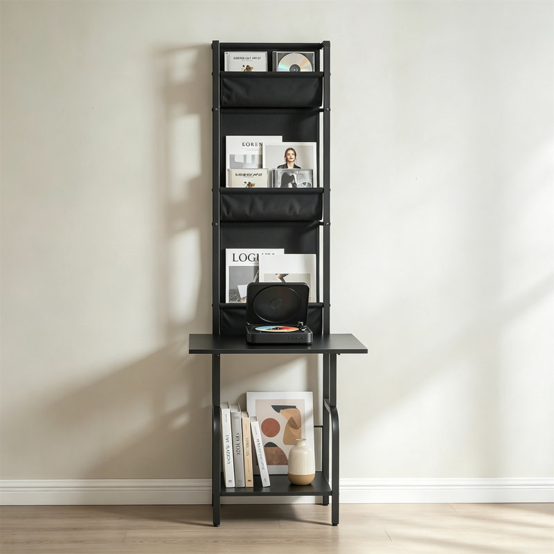 MDF 144cm H Media Shelves, Black