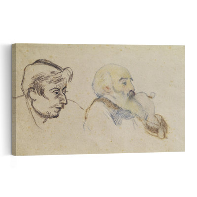 Portrait de Pissarro par Gauguin et Portrait de Gauguin par Pissarro - Estampe d'art mural contemporain abstraite