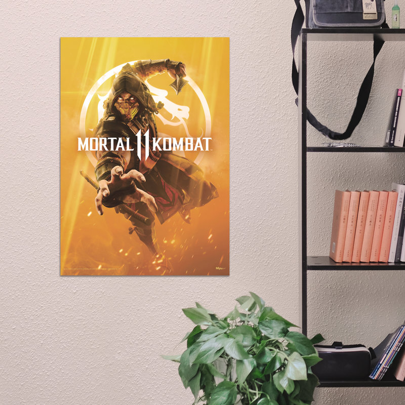 Décoration murale nostalgique unique kombat 11 scorpion