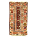 Hand Woven Cotton and Wool Striped Area Rug
