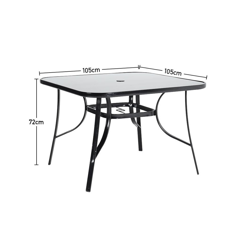 Aaronson 4 - Person Metal Patio Dining Set with Square Table
