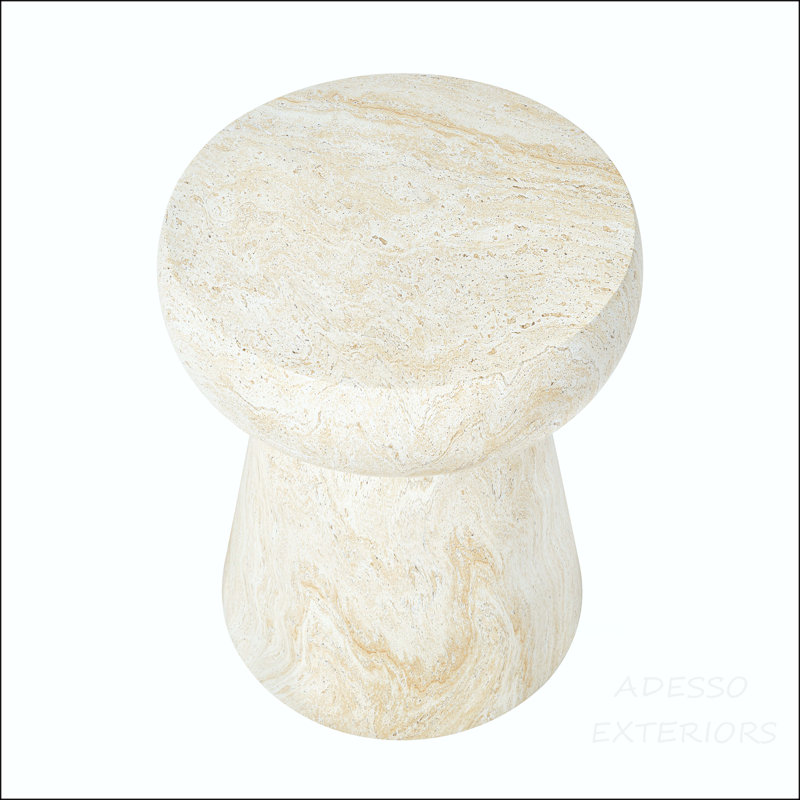 Table d'appoint en forme de champignon MGO, Beige clair