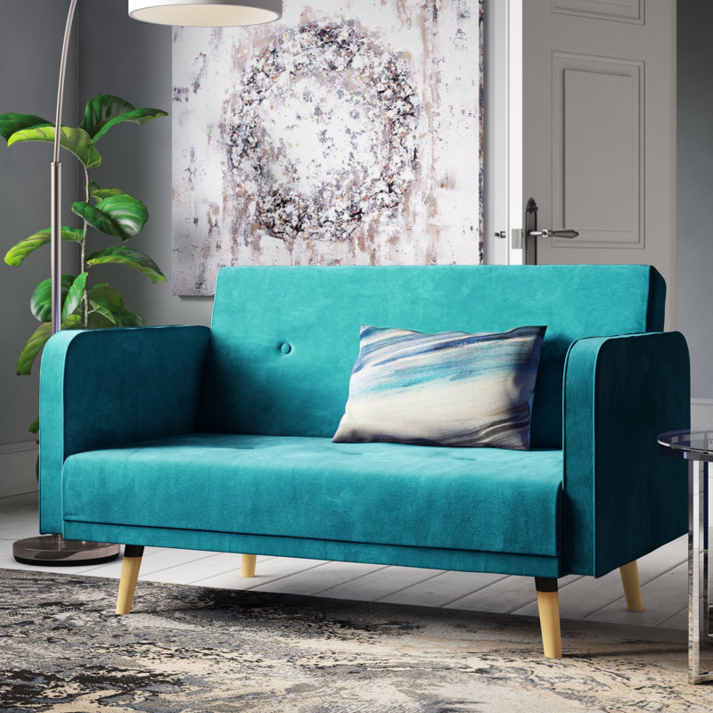 Kaplan 2 Seater Sofa Bed, Teal