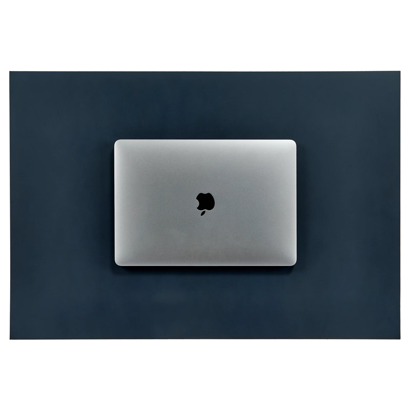 Graphic Image Desk Blotter Double-Sided Leather, Combo, Navy/Tan